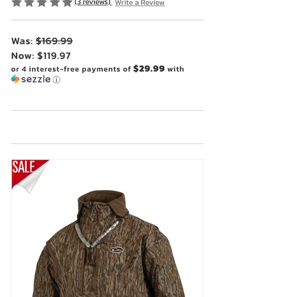 Drake pullover jacket, fleeced lined. - Picture 4 of 4